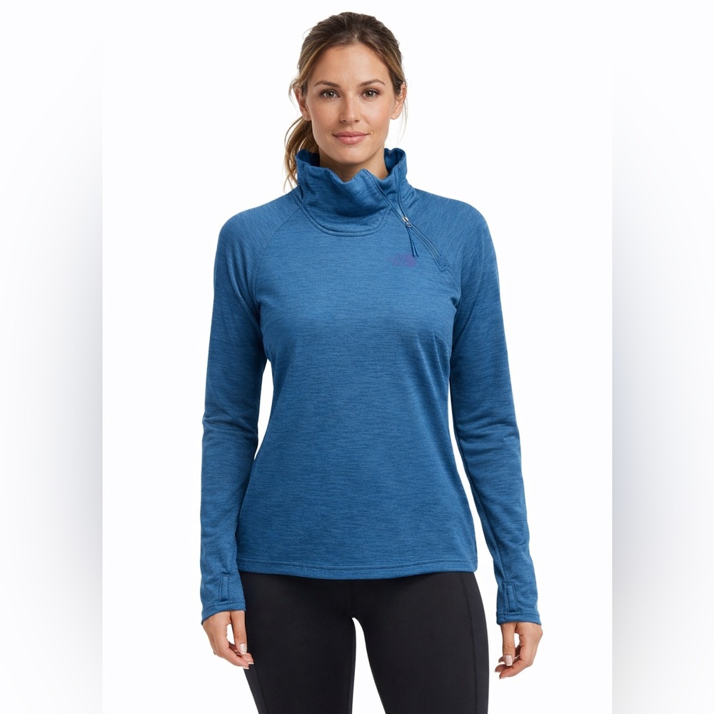 The North Face Blue Canyonlands 1/4 Zip Asymetric Fleece Pullover Top Women's M